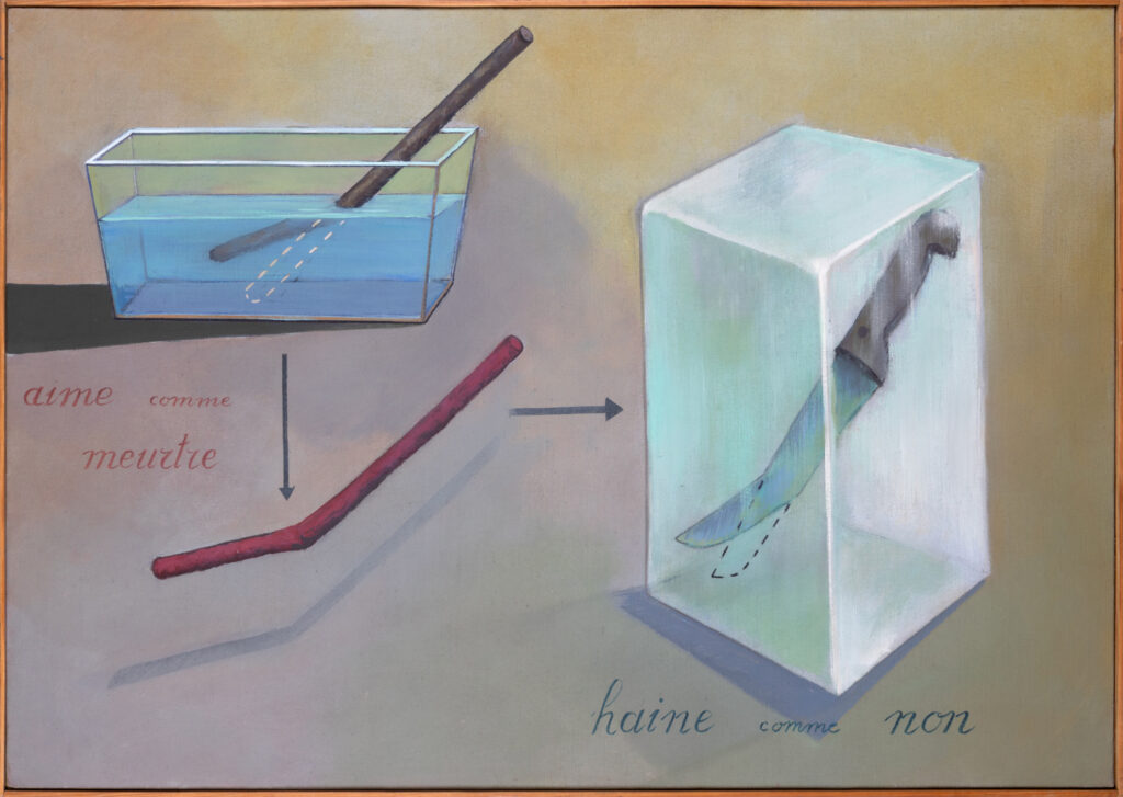 Jean Terrossian, "Métaphysique amusante", huile sur toile, 65 x 93 cm, coll. part., © photo Katrin Backes / ADAGP 2022.